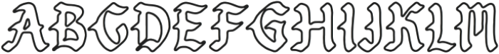 Vorged Outline Blackletter otf (900) Font UPPERCASE