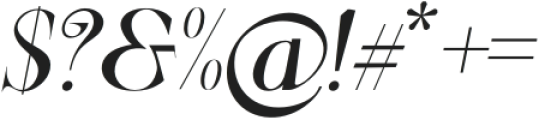Vorringfossen Italic otf (400) Font OTHER CHARS