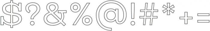 Vourla Serif Outline otf (400) Font OTHER CHARS