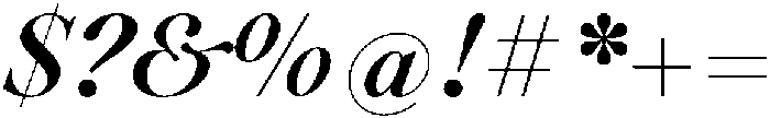 Voxas Bold Italic otf (700) Font OTHER CHARS
