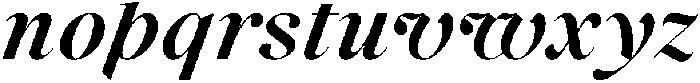 Voxas Bold Italic otf (700) Font LOWERCASE