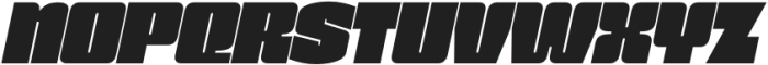 Voxieface Extended Slant otf (400) Font UPPERCASE