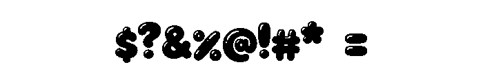 Voluptuous Bubble Font OTHER CHARS