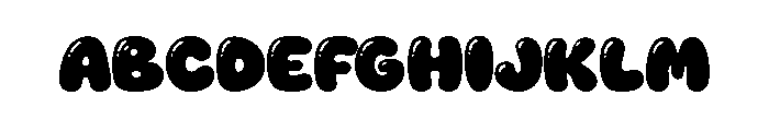Voluptuous Bubble Font UPPERCASE