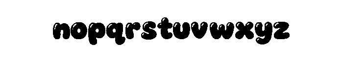 Voluptuous Bubble Font LOWERCASE