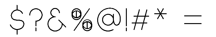Voodoo Eye Title UltraLight Font OTHER CHARS