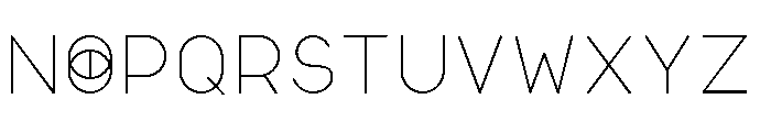 Voodoo Eye Title UltraLight Font UPPERCASE