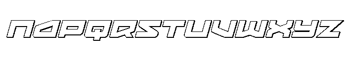 Vortex Dancer 3D Italic Font UPPERCASE