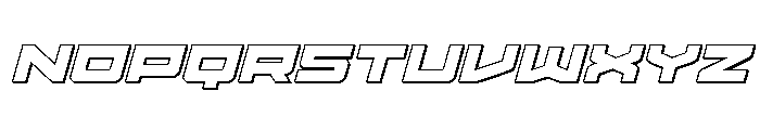 Vortex Dancer 3D Italic Font LOWERCASE