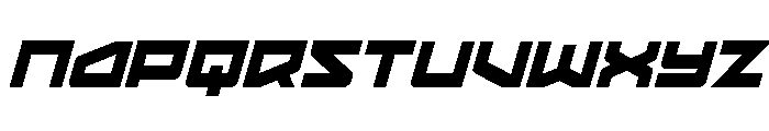 Vortex Dancer Condensed Italic Font UPPERCASE