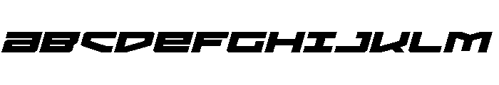 Vortex Dancer Expanded Italic Font UPPERCASE