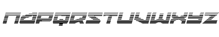 Vortex Dancer Gradient Italic Font UPPERCASE
