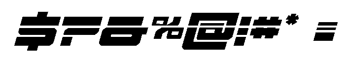 Vortex Dancer Laser Italic Font OTHER CHARS