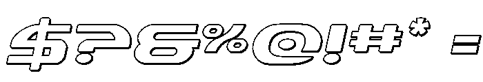 vOiture 3D Italic Font OTHER CHARS