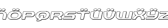vOiture 3D Italic Font UPPERCASE