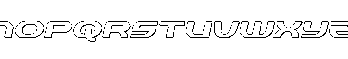 vOiture 3D Italic Font LOWERCASE