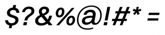 Volkart Medium Italic Font OTHER CHARS