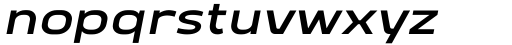 Vogie Bold Expanded Italic Font LOWERCASE