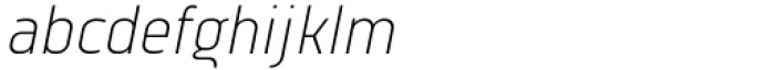 Vogie Extra Light Narrow Italic Font LOWERCASE