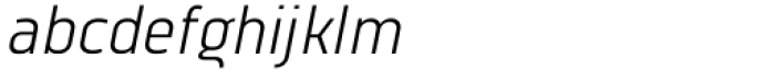 Vogie Light Narrow Italic Font LOWERCASE