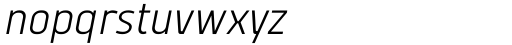 Vogie Light Narrow Italic Font LOWERCASE