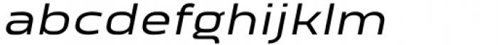 Vogie Medium Expanded Italic Font LOWERCASE