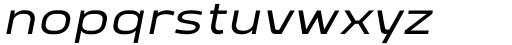 Vogie Medium Expanded Italic Font LOWERCASE