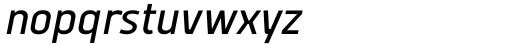 Vogie Medium Narrow Italic Font LOWERCASE