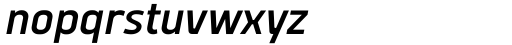 Vogie Semi Bold Narrow Italic Font LOWERCASE