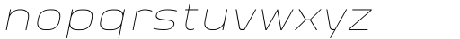 Vogie Thin Expanded Italic Font LOWERCASE