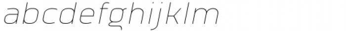 Vogie Thin Italic Font LOWERCASE