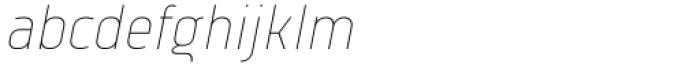 Vogie Thin Narrow Italic Font LOWERCASE