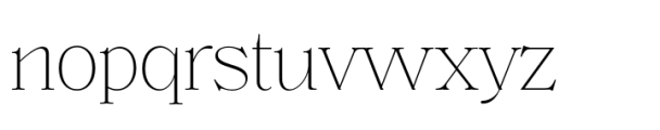 Voire Thin Font LOWERCASE