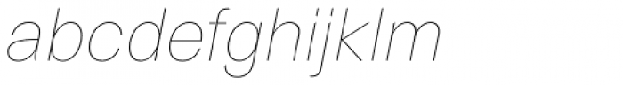 Volkart Thin Italic Font LOWERCASE