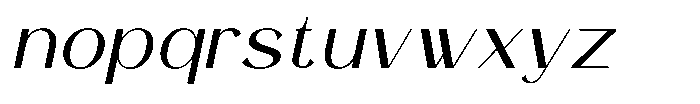 Volkga Oblique Font LOWERCASE