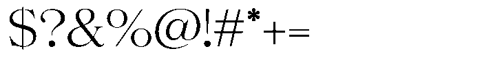 Volkys Serif Extra Light Font OTHER CHARS