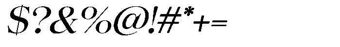 Volkys Serif Italic Font OTHER CHARS