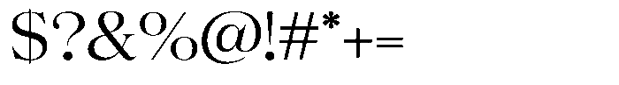 Volkys Serif Light Font OTHER CHARS