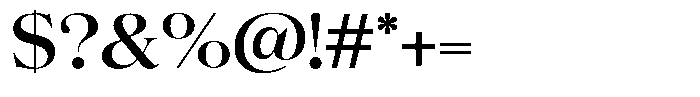 Volkys Serif Medium Font OTHER CHARS