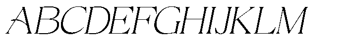 Volkys Serif Thin Italic Font UPPERCASE
