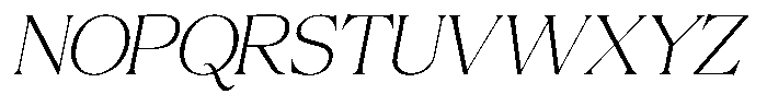 Volkys Serif Thin Italic Font UPPERCASE