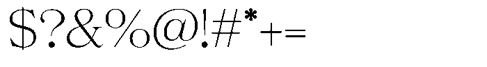 Volkys Serif Thin Font OTHER CHARS