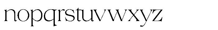 Volkys Serif Thin Font LOWERCASE