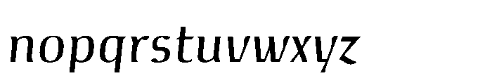 Voltava Sans Italic Font LOWERCASE