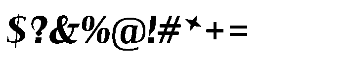 Voltava Serif Bold Italic Font OTHER CHARS