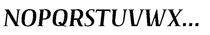 Voltava Serif Semi Bold Italic Font UPPERCASE