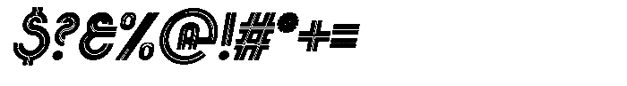 Voltdeco 1920 Black Italic Font OTHER CHARS