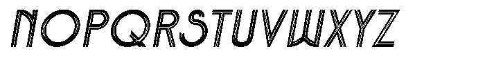 Voltdeco 1920 Extra Light Italic Font LOWERCASE