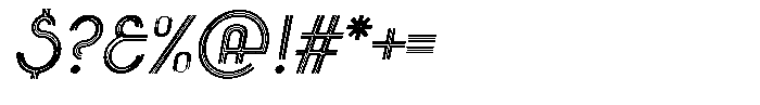 Voltdeco 1920 Thin Italic Font OTHER CHARS
