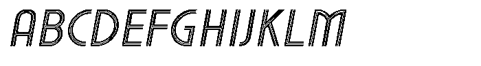 Voltdeco 1920 Thin Italic Font UPPERCASE